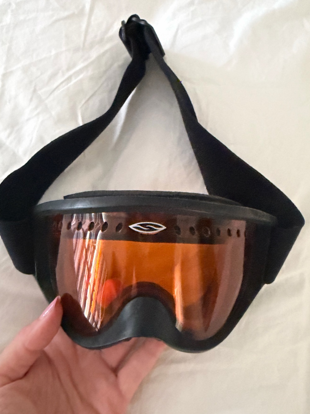 SMITH Orange Lens Ski/Snowboard Goggles with Black Strap